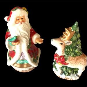 Cosmos Victorian Santa and Reindeer salt and pepper shakers